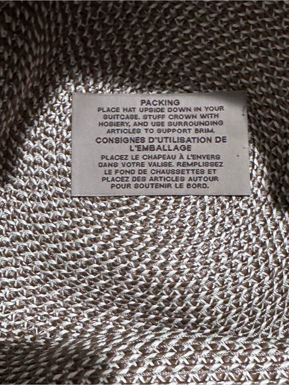 Eric Javits Woven Sun Hat UPF50 - Beige and Taupe - Picture 6 of 7